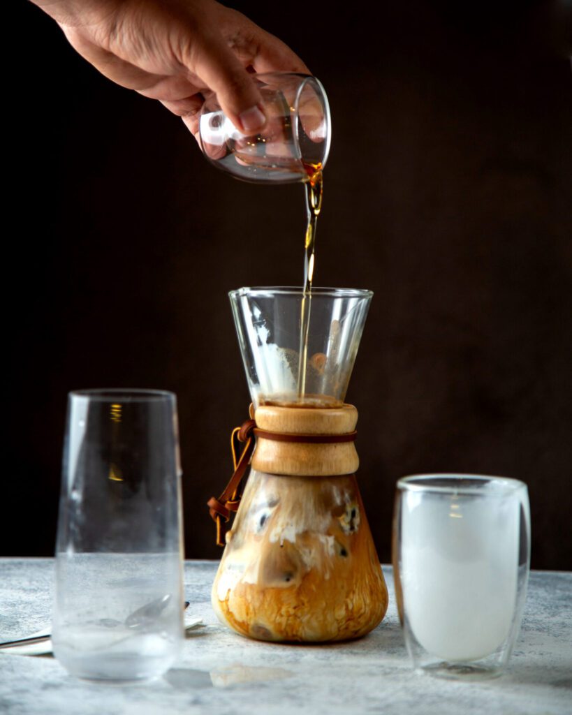 flavoured syrup into the cup